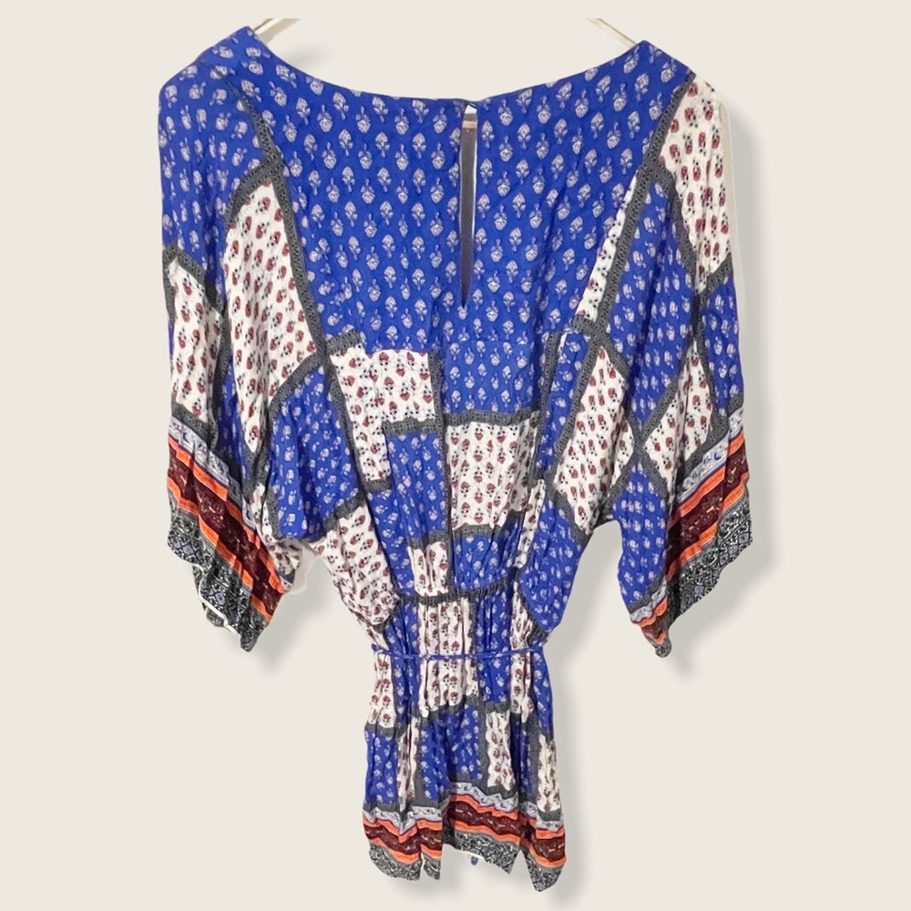 American Eagle Size Small Blue Patchwork Boho Cin… - image 7